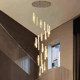 Villa stairwell crystal chandelier