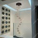 Stairwell chandelier overhead duplex floor large chandelier