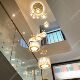 Chassis luminous + intelligent plug-in crystal stair chandelier