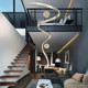 Duplex floor large chandelier light luxury staircase streamer crystal lamp