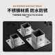 Square tube fixed base thickened stainless steel square tube flange seat tube shelf accessories tube fixings hanger fasteners