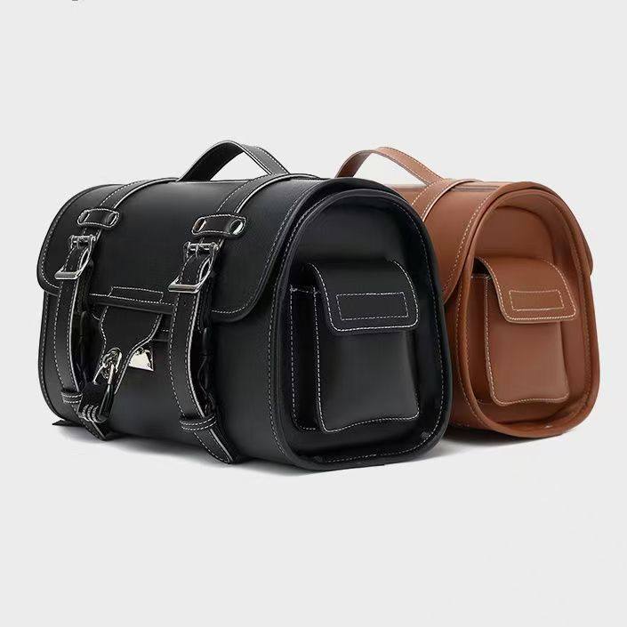 爆款摩托车后尾箱包后座电瓶车复古货架大容量包包侧包挂包,淘宝优惠券,粉丝福利购,淘宝优惠卷