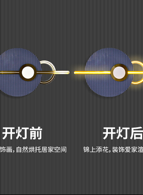 简约现代轻奢LED灯光挂画