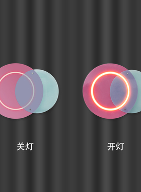 抽象风发光样板间温馨客厅装饰画