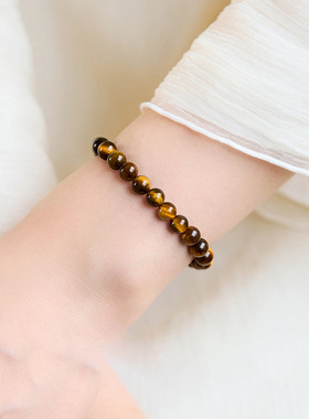 天然虎眼石缺土补土手串