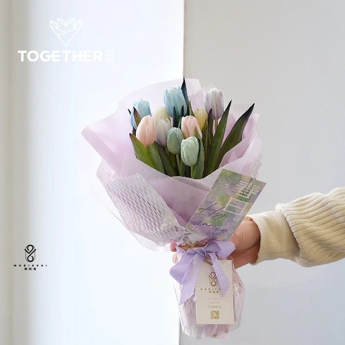 苁丛 原创 牛奶棉卷材 鲜花包装纸 防水花束内衬 - 图1