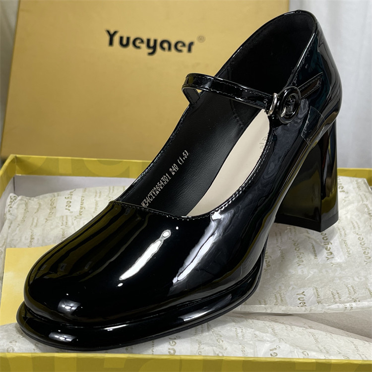 月芽儿正品牛漆皮玛丽珍防水台高跟女2026新款配裙子皮鞋粗跟单鞋,淘宝优惠券,粉丝福利购,淘宝优惠卷