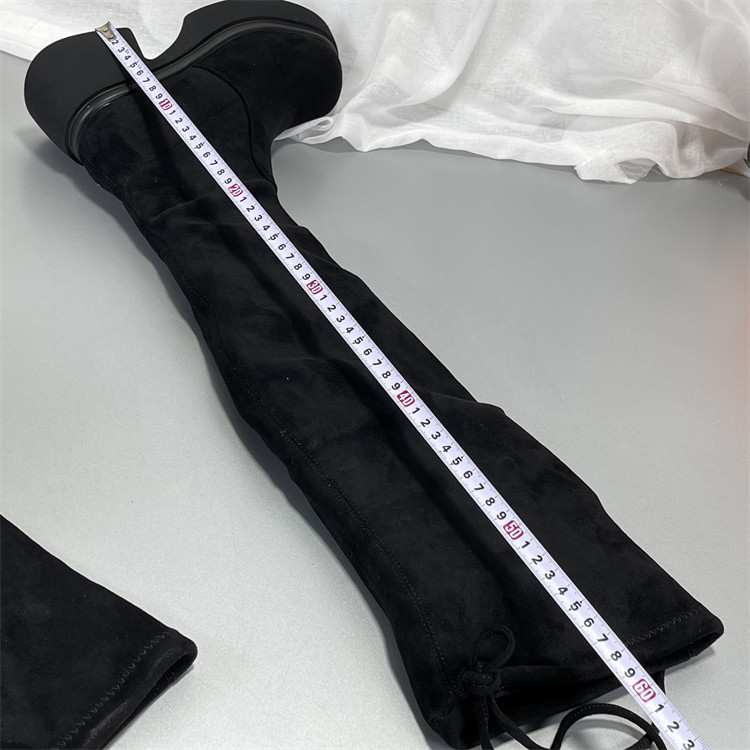 厚底过膝长靴女真皮高筒靴2025秋冬款高跟圆头粗跟显瘦弹力瘦瘦靴,淘宝优惠券,粉丝福利购,淘宝优惠卷