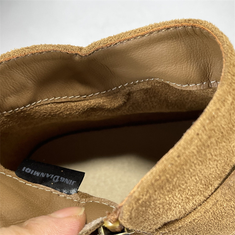 厚底勃肯鞋女2025冬季新款女鞋羊反绒松糕复古马丁靴棕色加绒短靴,淘宝优惠券,粉丝福利购,淘宝优惠卷