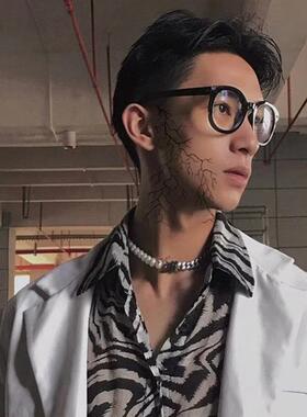 万圣节贴纸妆容纹身贴仿真红血丝血管脸部妆容贴裂纹化妆贴纸彩绘