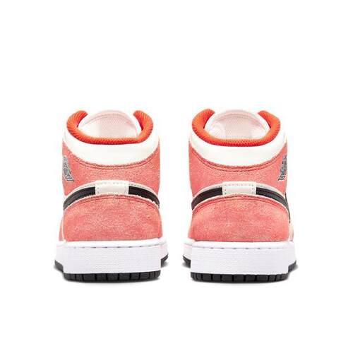 AIR JORDAN 1 MID SE (GS) AJ1 大童 粉白黑DV1336-800 - 图2