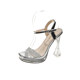 Crystal heel waterproof table square sandals female model car show