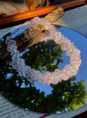 珍珠水晶锁骨链女短款项链