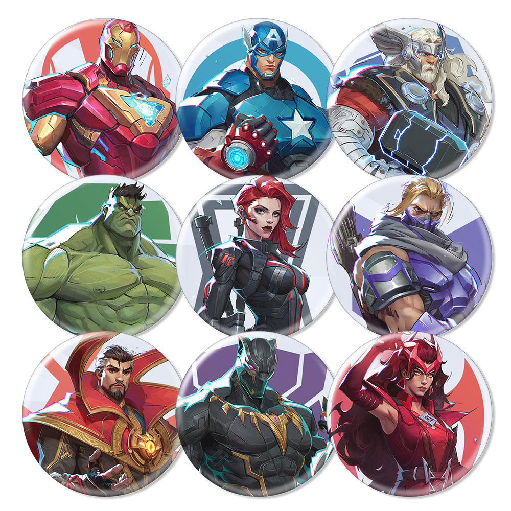漫威争锋吧唧徽章冰箱贴美国队长钢铁侠蜘蛛侠游戏周边二次元谷子,淘宝优惠券,粉丝福利购,淘宝优惠卷