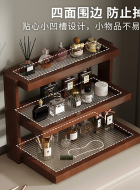 桌上置物架台面杯子收纳架梯形亚克力水杯架子咖啡杯整理收纳托盘