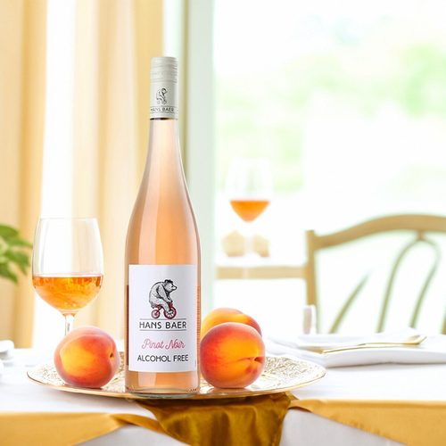 汉斯小熊无醇桃红葡萄酒黑皮诺德国进口莱茵黑森QBA优质质葡萄酒 - 图0