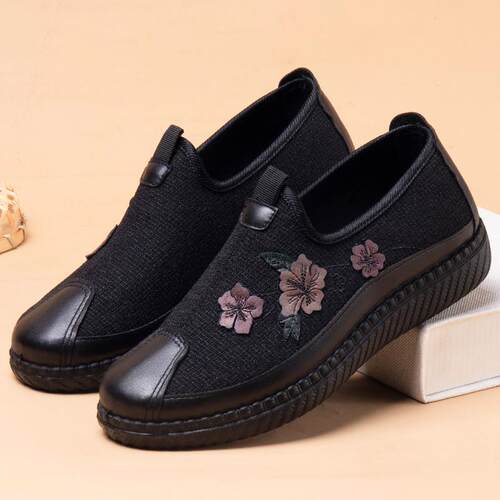 老北京布鞋女新款春季闰月妈妈鞋软底舒适防滑奶奶鞋平底老人鞋女 - 图0