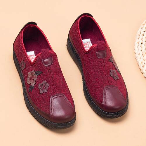 老北京布鞋女新款春季闰月妈妈鞋软底舒适防滑奶奶鞋平底老人鞋女 - 图3