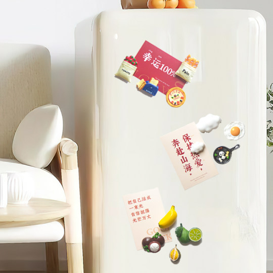 Magnetic sticker refrigerator decoration three-dimensional resin simulated food