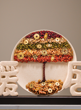 创意家居客厅招财五谷摇钱树摆件