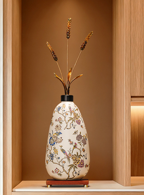 玄关隔断柜岁岁平安麦穗摆件