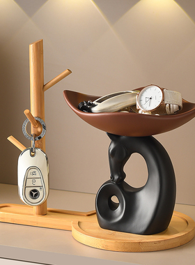 进门玄关桌生肖马收纳桌面摆件