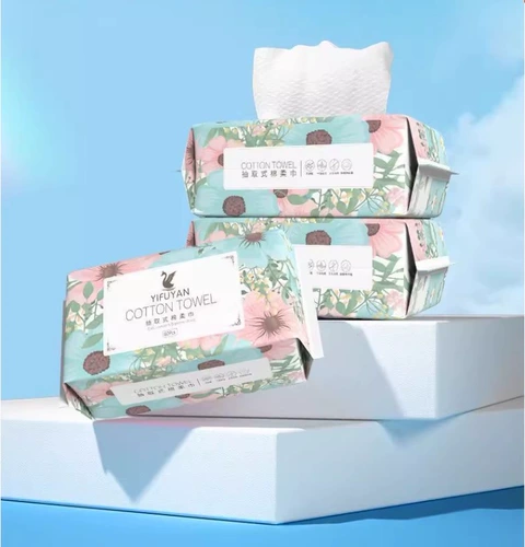 Хлопковые влажные салфетки подходит для мужчин и женщин для умывания для лица, очищающее молочко для очищения кожи лица, увеличенная толщина, вытаскиваются из упаковки по одной салфетке