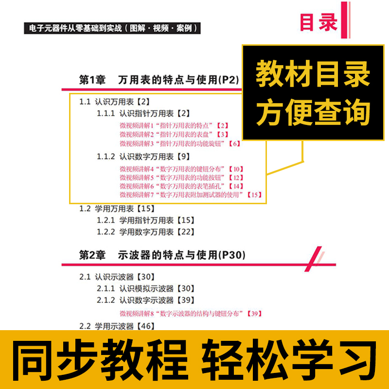 正版 电子元器件大全书籍从入门到精通 零基础到实战全彩图解版电工自学教程电子电路基本知识手册集成电路板识别检测家电维修教材