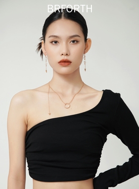 BRFORTH 铆钉项链 太阳花锁骨链女简约轻奢气质感设计项链