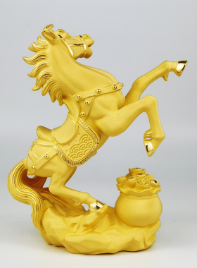 轻奢立马发财骏马摆件开业乔迁