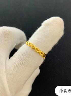 女越南沙金个性可调节戒指不掉色