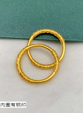 男女越南沙金闭口戒指久不掉色