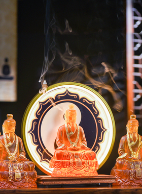 馥初心古法琉璃家用供奉三清神像