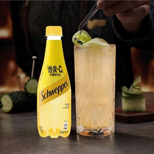 怡泉+C柠檬味汽水400ML*24瓶含维C可口可乐气泡水饮料夏日饮品 - 图1