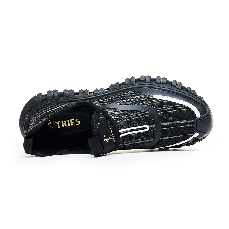 才子男鞋休闲飞织鞋男2024新款软底厚底时尚潮流轻便运动跑步鞋子 - 图2