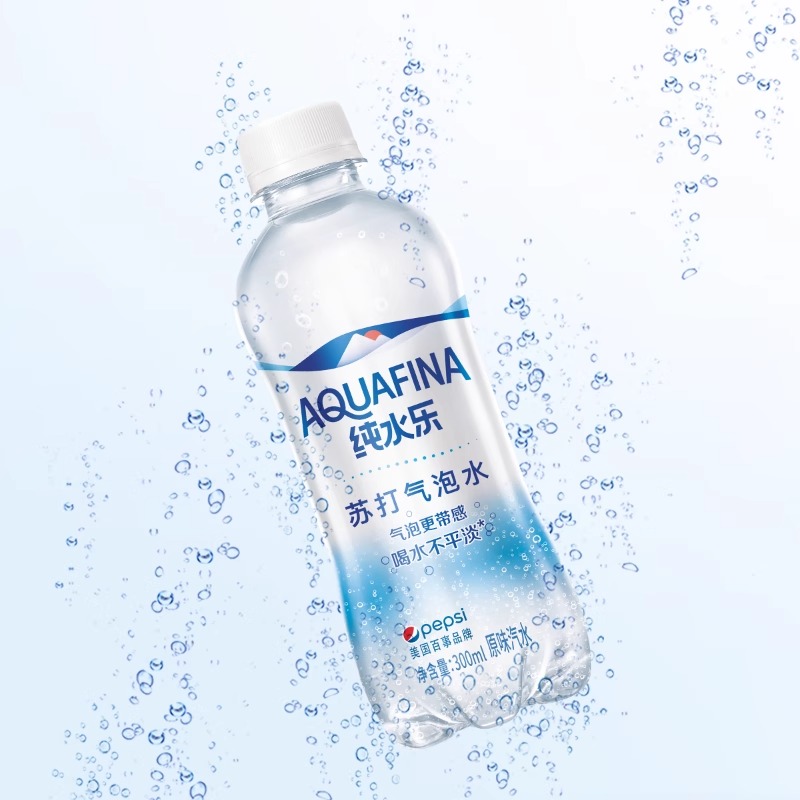 百事纯水乐苏打气泡水汽水0脂0卡健身运动无糖饮料300ml*12瓶整件 - 图0