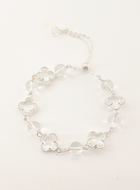 MPAY2025四叶草紫水晶白水晶手链【多样性发货】