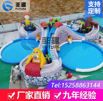 Inflatable Mobile Water Park Equipment Manufacturer Jungle Expeditions Slide Terraces Banana Boat Stilts Large Pleasure Outdoor
