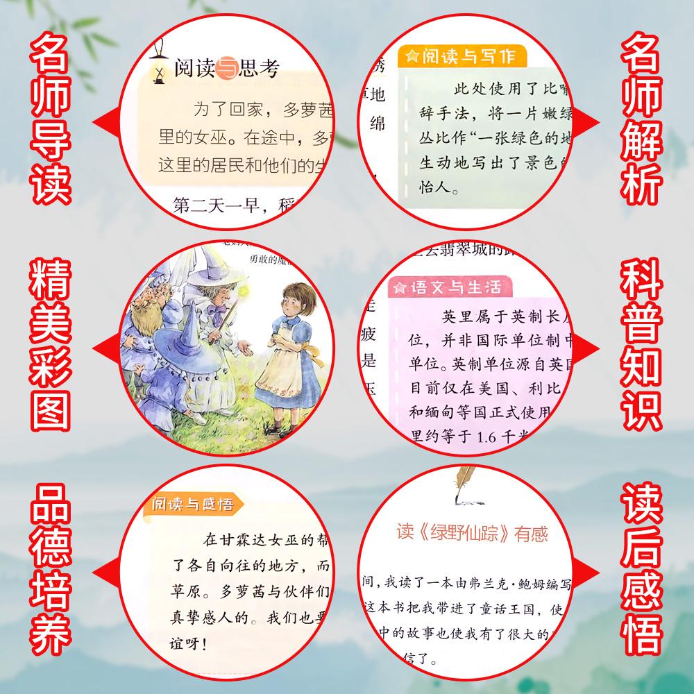 绿野仙踪 三年级必读课外书籍彩图正版原著小学生四五六年级上下册老师推荐鲍姆原著儿童文经典名著注音爱的教育稻草人宝葫芦秘密