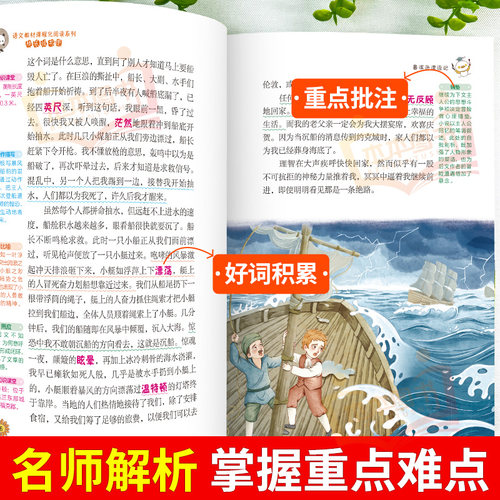 鲁滨逊漂流记六年级下册必读的课外书快乐读书吧全套汤姆索亚历险记完整版六年级课外阅读书籍尼尔斯骑鹅旅行记爱丽丝漫游奇境记书 - 图3