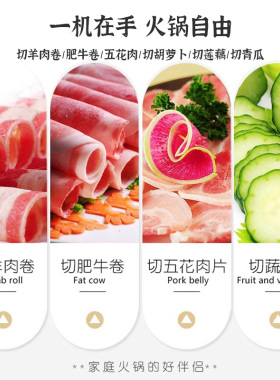 晟锋切肉片机家用羊肉卷切片机多功能手动刨肉机小型切肉中药机器