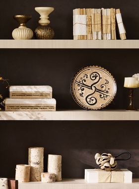 侘寂风书柜氛围软装饰品东方中式家具展厅摆件设计高级感空间布置