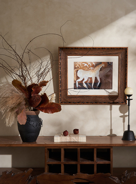 侘寂风玄关台系列装饰象牙棒摆件