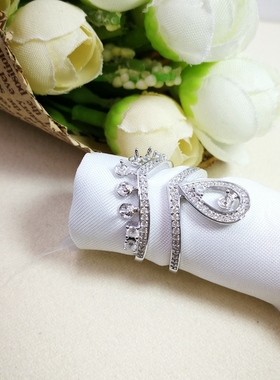 diy珍珠调节组合戒指分款天然