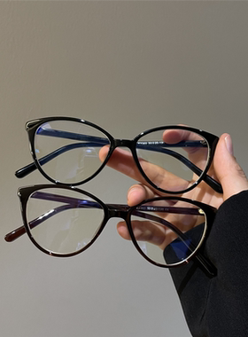 复古细边眼镜防蓝光女框架