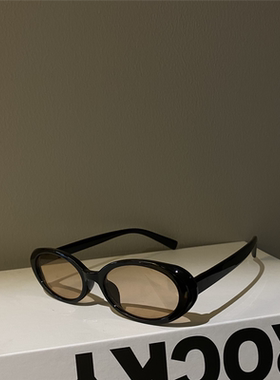 新款复古isn小众时髦椭圆眼镜男