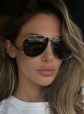 金属框双梁蛤蟆镜欧美