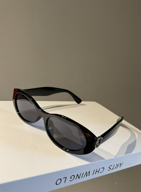 网红同款白色猫眼墨镜防紫外线