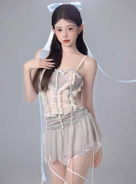 蝴蝶结头饰长飘带发饰女生写真