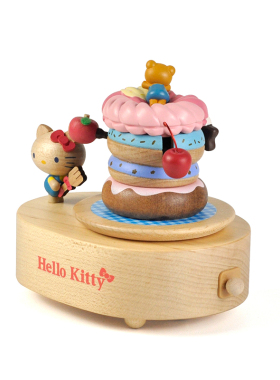 台湾木质HelloKitty甜甜圈音乐盒